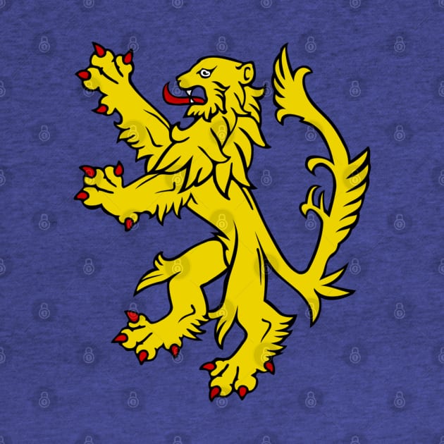 Lion Rampant On A Field Of Azure by StadiumSquad